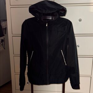 Black Hooded Women's Jacket